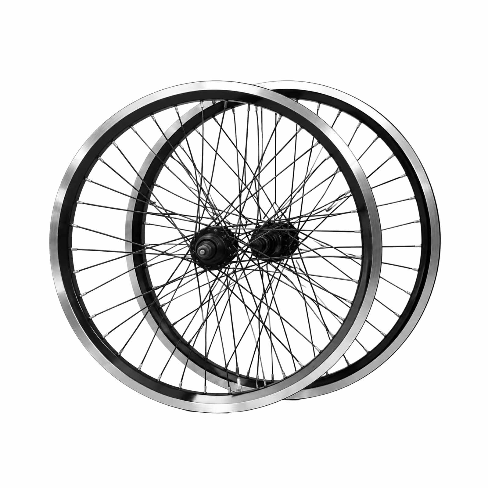 Roda Montada Dt/Ts Aro 20 x 1.90 Aero Preto V-Brake Cubo Aço Preto 36 Furos Raio 2.0 Rad7 Concept